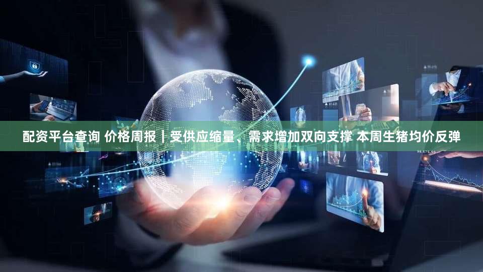 配资平台查询 价格周报|受供应缩量、需求增加双向支撑 本周生猪均价反弹